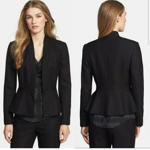 Halogen Black Stretch Peplum Jacket
